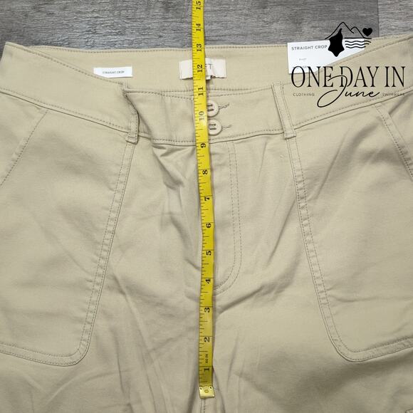 Loft Mid Rise Straight Crop Pants Size 12 - Picture 4 of 6